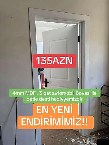 Otaq qapıları: Yeni Otaq qapısı 90x205 sm Plintus ilə, Zəmanətsiz, Ödənişli quraşdırma, Pulsuz çatdırılma -da lalafo.az — 1 Otaq qapıları: Yeni Otaq qapısı 90x205 sm Plintus ilə, Zəmanətsiz, Ödənişli quraşdırma, Pulsuz çatdırılma — 1