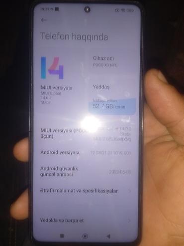 elektrik sac tava: Poco X3 NFC, 128 GB, rəng - Mavi, Sensor — 1