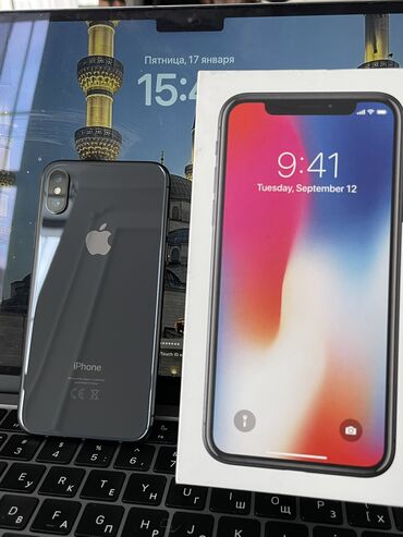 iphone iphone: IPhone X, Новый, 256 ГБ, Черный, Коробка, 72 %