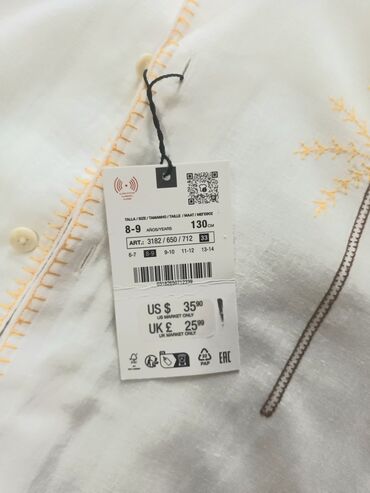 ağ uşaq köynəkləri: Köynək, Qız, 8 - 9 yaş, Zara Kids