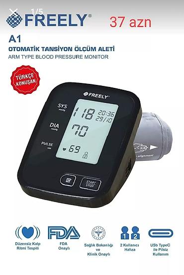 tonometr: Orijinal,Elektron Təzyiq aparatı,tanometr.Çiyindən ölçən,manjetli,tam — 1