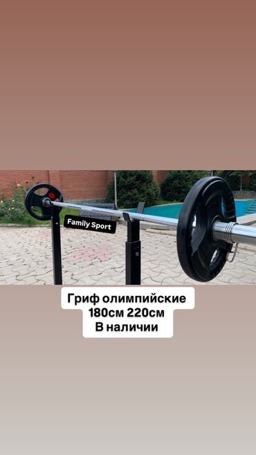 купить гриф олимпийский: Штанга "Family Sport" с олимпийским грифом, доступна в двух вариантах