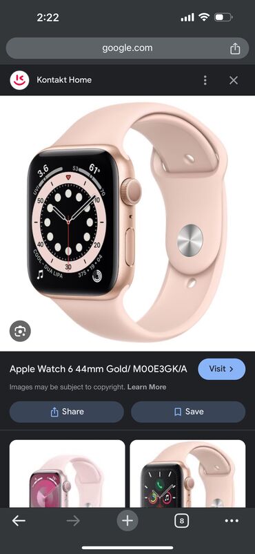 apple watch 4 44: İşlənmiş, Smart saat, Apple, Аnti-lost, rəng - Qızılı