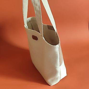 armani tasne: Ručno šivena tote torba – patchwork dizajn u bež i braon tonovima — 5