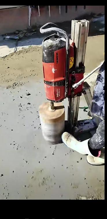 Beton işləri: - Hilti DD 200 stansiyalı almaz karot qurğusu ilə dəliklərin kəsilməsi — 1