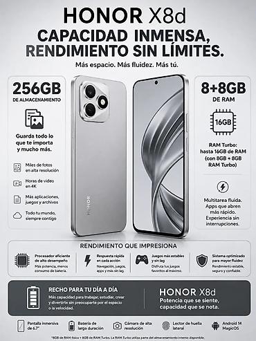 хонор х8: Honor Новый, 256 ГБ, цвет - Серебристый — 2