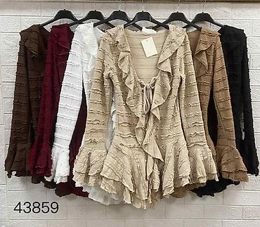 Haljine: 🔥Ženska mini haljina s volanima i dugim rukavima
✅3000 din — 13