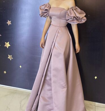 вечернее платье пудрового цвета: Вечернее платье, Пышное, Длинная модель, L (EU 40), XL (EU 42)