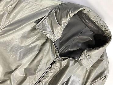 Kožne jakne: Ermenegildo Zegna Black Lambskin Gray Techno Reversible bomber jacket — 8