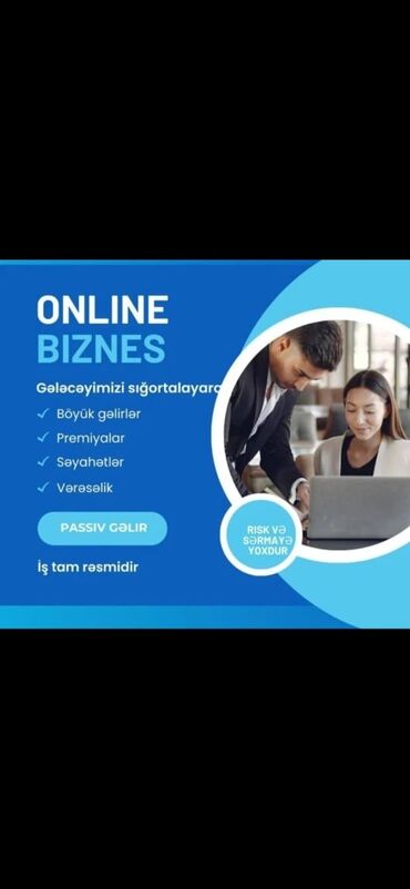 kişi üçün iş: Evde oturaraq gelir elde etmek isteyen xanimlar komandama qoşula