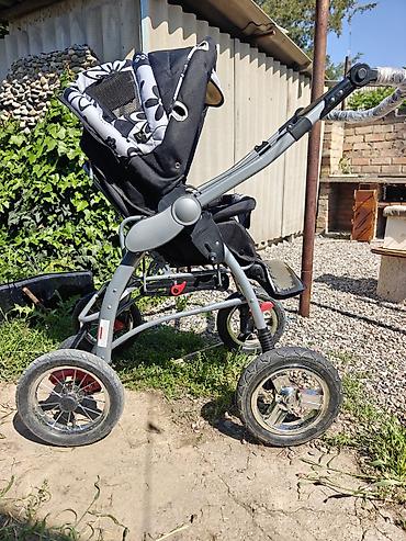 Коляска, цвет - Черный, Б/у, Бесплатная доставка