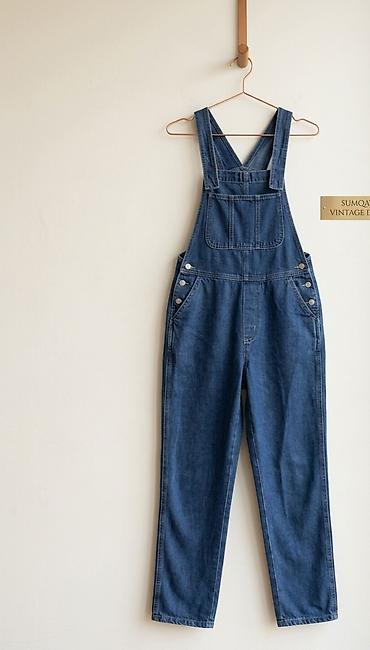 tulum cins: Uniseks denim kombinezon - Material: klassik mavi cins parça (100% — 1