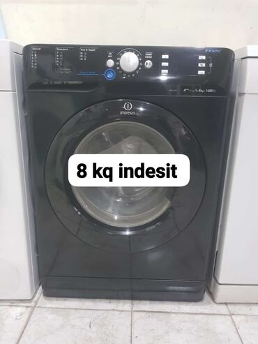 Paltaryuyan maşınlar: Paltaryuyan maşın Indesit, 8 kq, İşlənmiş, Yarımavtomat, Qurutma var, Ünvandan götürmə