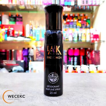 арабская парфюмерия: Черный флакон дезодоранта-парфюма LAK PHEROMON объемом 25 мл. Средство