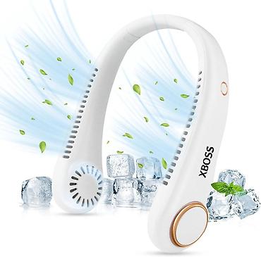 usb ventilator: XBOSS HL3 Mini Boyun Sərinkeşi – Portativ USB Şarjlı 4000mAh, 3 — 1