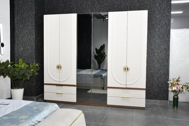 Спальные гарнитуры: Спальный гарнитур, Новый, Двуспальная кровать, Комод, В рассрочку, МДФ, Бесплатная доставка, Самовывоз, цвет - Белый — 11