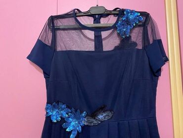 Haljine: PS Fashion L (EU 40), bоја - Tamnoplava, Večernji, maturski, Kratkih rukava — 6