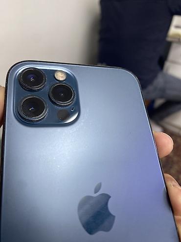 osh iphone: IPhone 12 Pro, Б/у, 256 ГБ, Pacific Blue, Защитное стекло, 74 % — 2