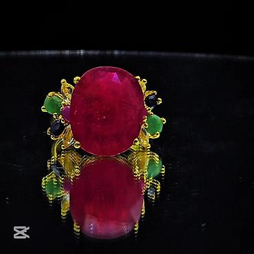 Üzük, Gümüş, Yaqut, 5.00+ Karat