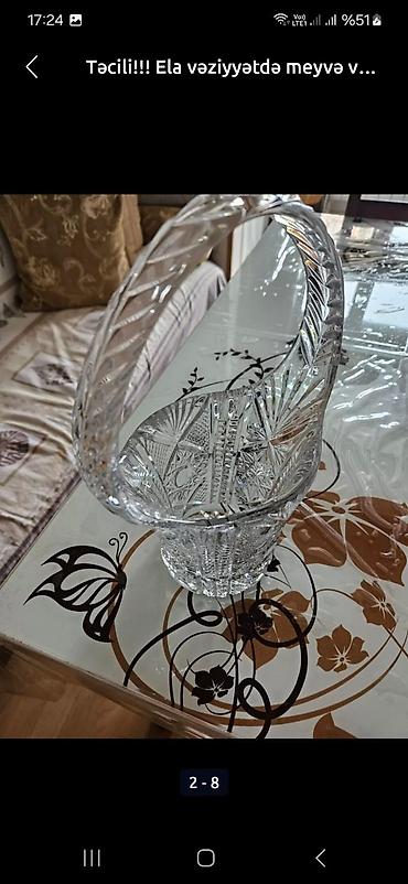 samovar satiram: Təcili!!! Ela vəziyyətdə meyvə ve konfet qabı satılır.Meyve qabı — 3