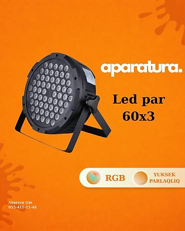 sehne isiqlari: Led Par 60x3 (RGB) – Yüksək Parlaqlıq Tədbir və məkanların — 2