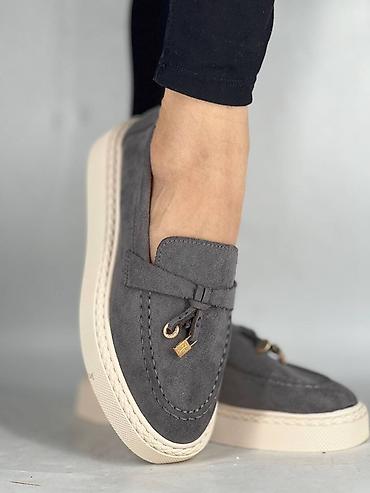 Мокасины и лоферы: Женские лоферы на платформе Размерный ряд 36.37.38.39.40 Большемеры — 4