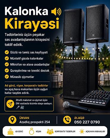 Tamadalar, aparıcılar: Kalonka Kirayəsi – Keyfiyyət və Etibar Ad günü, nişan, korporativ — 2