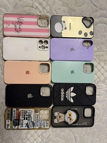 IPhone üçün müxtəlif dizaynlı qoruyucu örtüklər dəsti.10 muxtelif