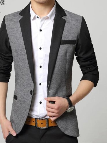 пиджак блейзер: Костюм M (EU 38), цвет - Серый