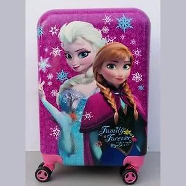 Rančevi, torbe i koferi: Dečji kofer na točkiće – Frozen (Elsa, Ana i Olaf), ružičasti - Tvrda — 5