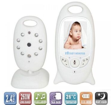 Видео аркылуу бала көзөмөлдөө: Видеоняня Baby Monitor VB601 с режимом ночного видения и двусторонней