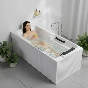 банный стол: Ванна, Төрт бурчтук, Материалы: Акрил, Өлчөмү: 170 x 80 см, Акысыз орнотуу
