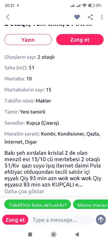 ucuz yeni tikili evler: 2 otaqlı, Yeni tikili, 51 kv. m