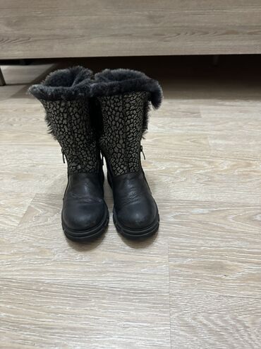 сапоги зимние кожаные: Сапоги, 32, цвет - Черный