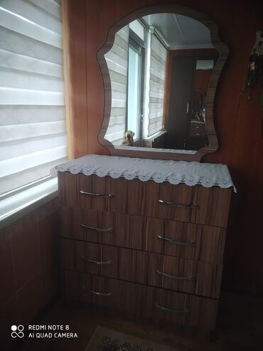 продам мебель бу в бишкеке: Комод для одежды, Б/у, С зеркалом, Другой материал, цвет - Коричневый