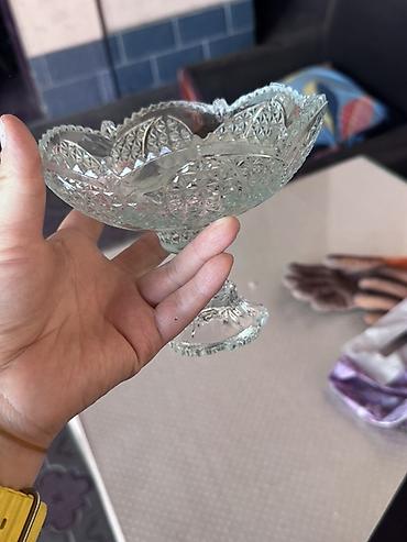Табактар: Стеклянные вазочки на ножке Diamond Glass, модель DG 777-2 - Набор: 2 — 3