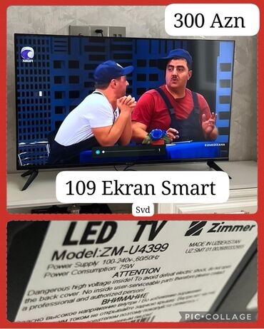 smart tv satilir: 109 ekran, smart tv,netflıx,youtube var,tam ıslekdır,yenıdır,markası