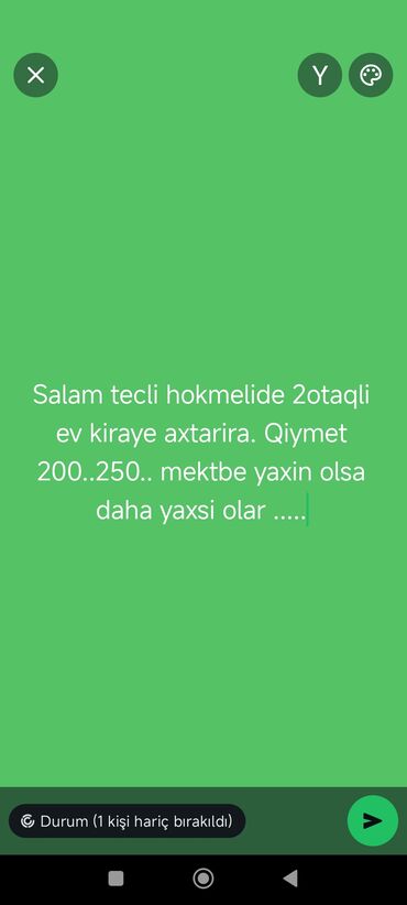 şəkidə 1 otaqlı evlər: Hökmlidə kirayə üçün təcili 2 otaqlı mənzil axtarılır. Aylıq kirayə