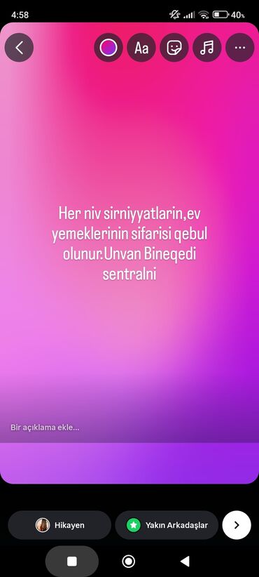Şirniyyat məhsulları: Xidmət: Şirniyyat və ev yeməkləri sifarişi - Hər növ şirniyyatlar