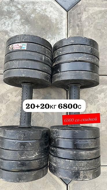 6800: Разборные гантели 20+20 кг - Пара гантелей по 20 кг каждая - — 1