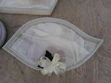 Xonça: Zərif gəlin-nişan aksesuarları dəsti - Komplet: dekoratif səbət — 4