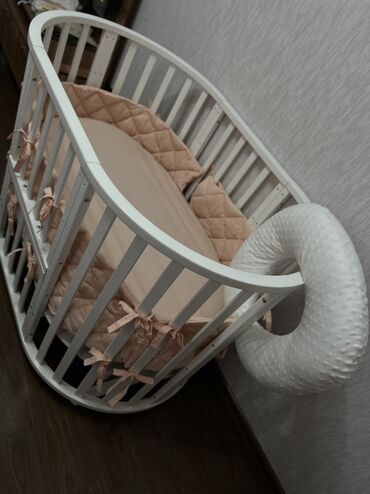 iplerin qiymeti: Для девочки и мальчика, Б/у, Овальная, Колыбель, С бортиками, Без матраса, Без механизма качания