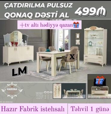 bacu mebel: *qonaq otağı dəsti+tv altı hədiyyə🎁* _*fabri̇k i̇stehsali*_ qiymət 