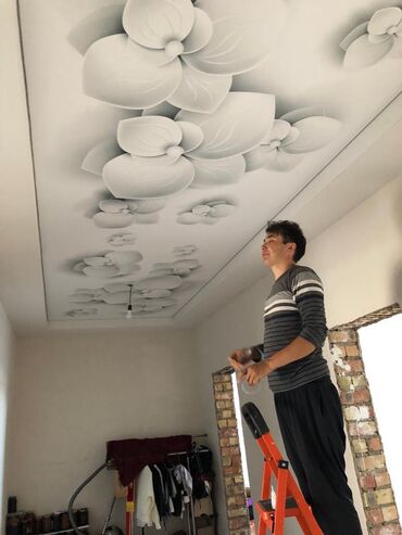 Натяжной потолок: Натяжной потолок Глянцевое, Матовое, 3D потолки Бесплатный замер, Гарантия, Монтаж — 19