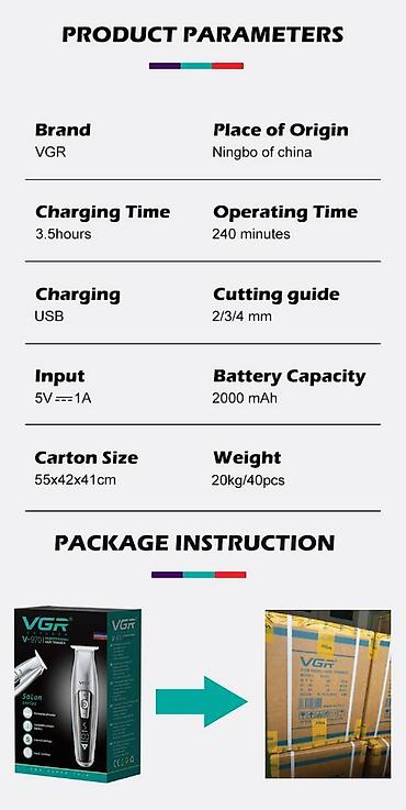Trimmerlər və saç qırxan maşınlar: Saç qırxan maşın, Vgr, Yeni, Ödənişli çatdırılma, Rayonlara çatdırılma, Pulsuz çatdırılma — 11