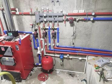 Монтаж и замена сантехники: Коллектор для теплого пола с расходомерами и циркуляционным насосом — 7