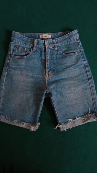 шорты джинсовые s: Юбка-шорты, Короткая модель, Лето