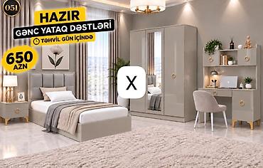 HAZIR gənc yataq dəsti – 650 AZN • Komplekt: tək nəfərlik çarpayı