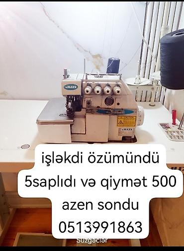 qədim tikiş maşını: JUZI sənaye overlok tikiş maşını - Model: JUZI overlok - 5 saplı — 1