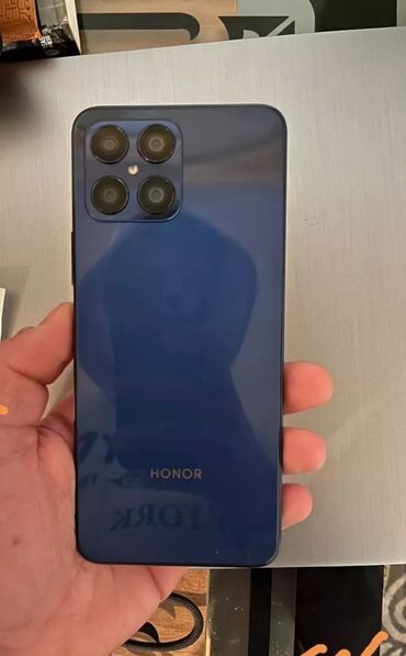 honor 40: Honor X8, 128 GB, rəng - Göy, Zəmanət, Barmaq izi, İki sim kartlı